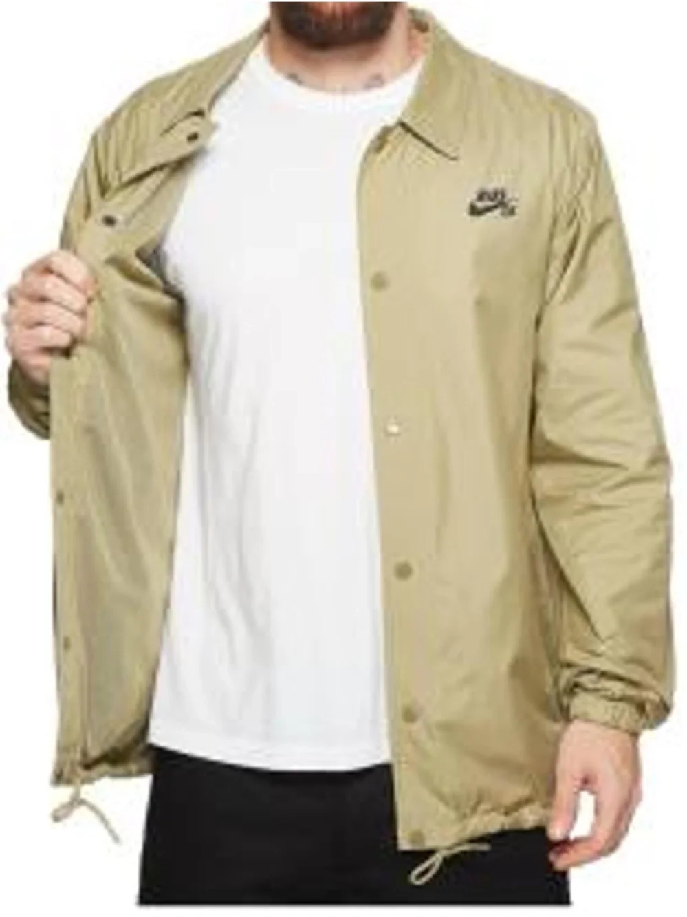 Nike Men's SB Coaches Skaetboarding Tan Windbreaker Jacket‎